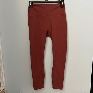 Fabletics Powerhold High-Waisted Leggings, Burnt Orange, Size: S